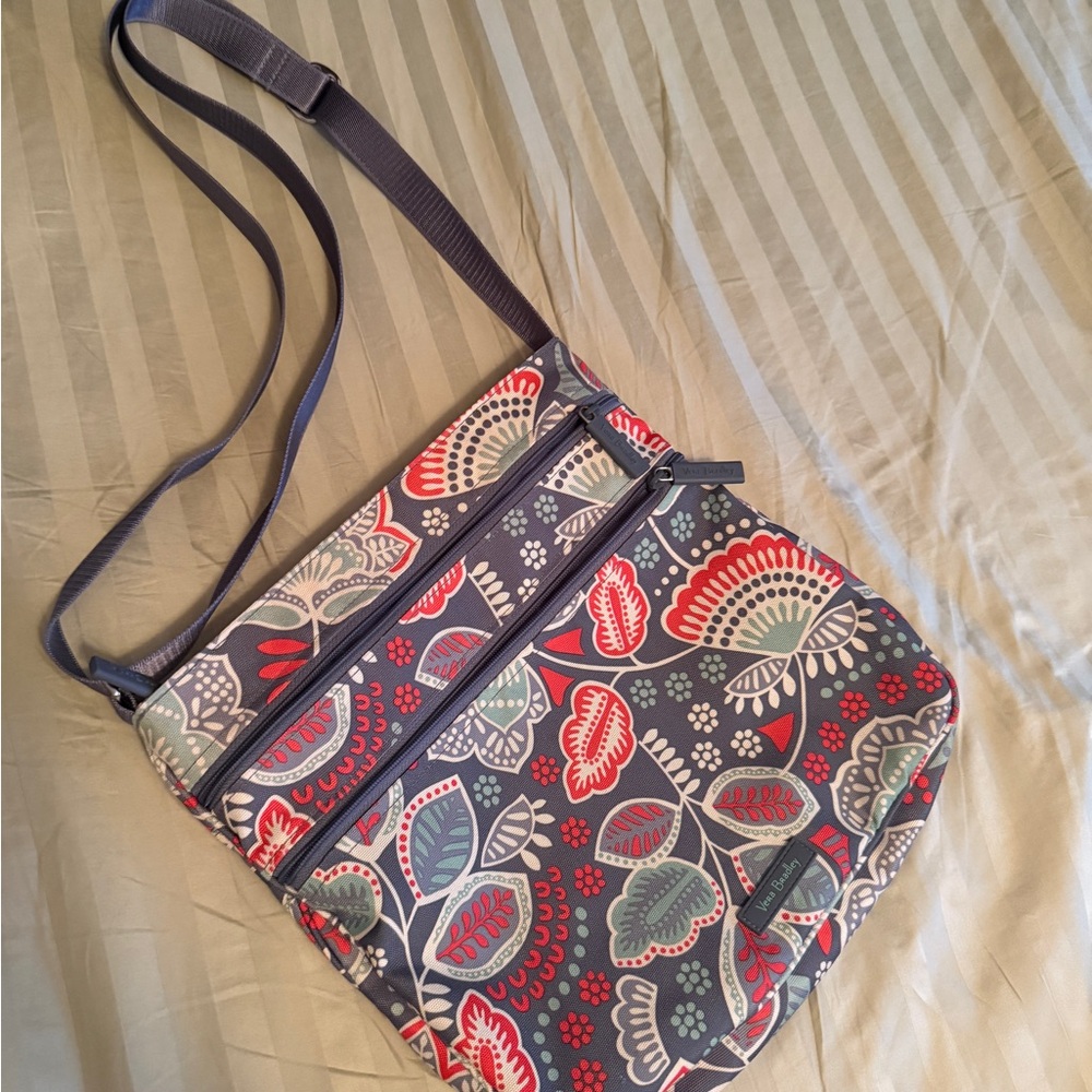 Vera Bradley Nomadic Floral Crossbody Bag - Gray and Orange
